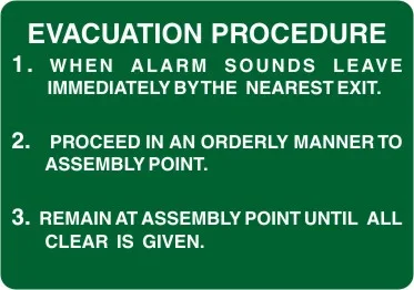 E 259 — EVACUATION PROCEDURE
